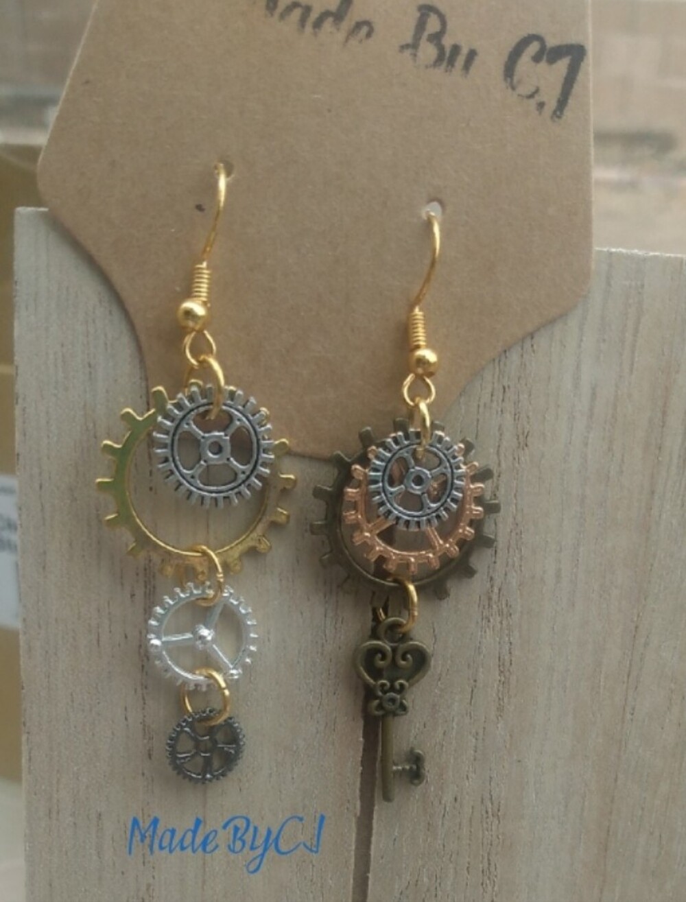🖼️Steampunk gear earrings MadeByCJ